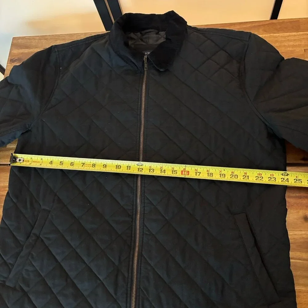 J.Crew Barn‎ Chore Coat Men's XL Black Corduroy Collar Quilted Jacket Old Money